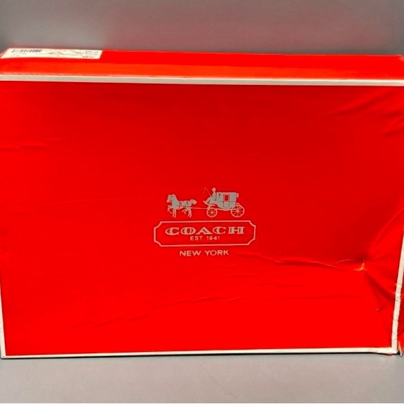 Coach New In Box Sz. 7 Pearl Monogram Signature Shiny Rubber Rain/Snow Boots NWT - Picture 11 of 14